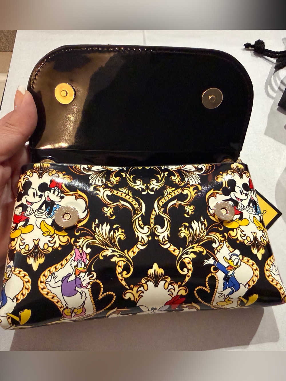 Disney x Aldo Black Character Chain Handle Belt Bag - Picture 10 of 11